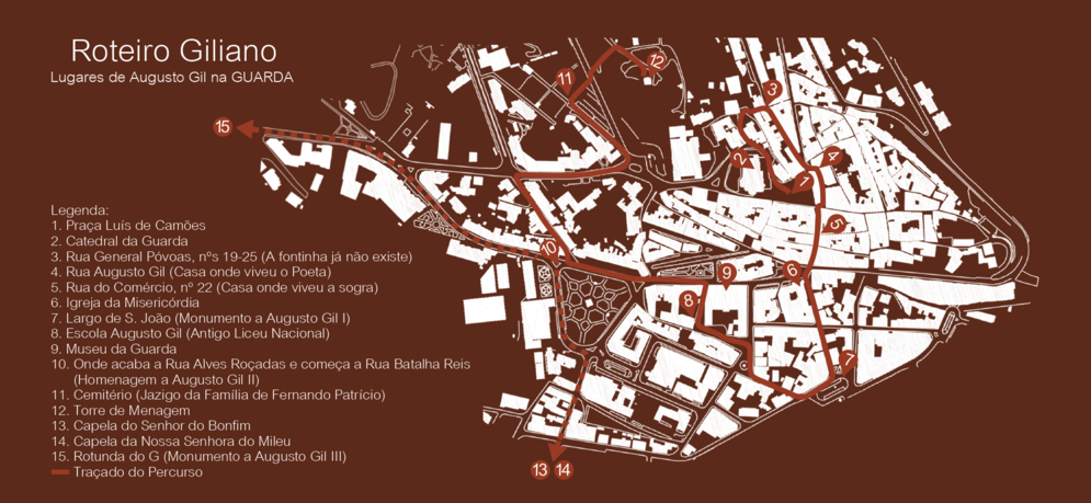 roteiro literário giliano | mapa
